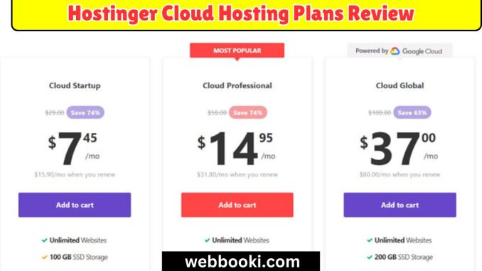 Hostinger Cloud Hosting Plans Review