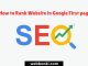 How to Rank Website in Google First page