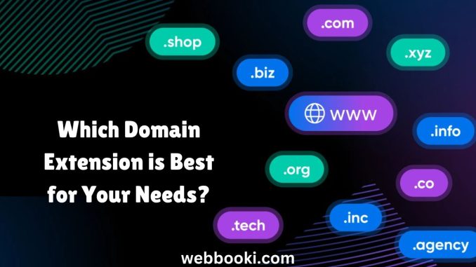 Which Domain Extension is Best for Your Needs?