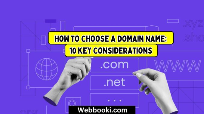 How to Choose a Domain Name